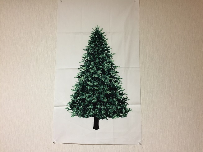 シンプルなクリスマスツリータペストリー小