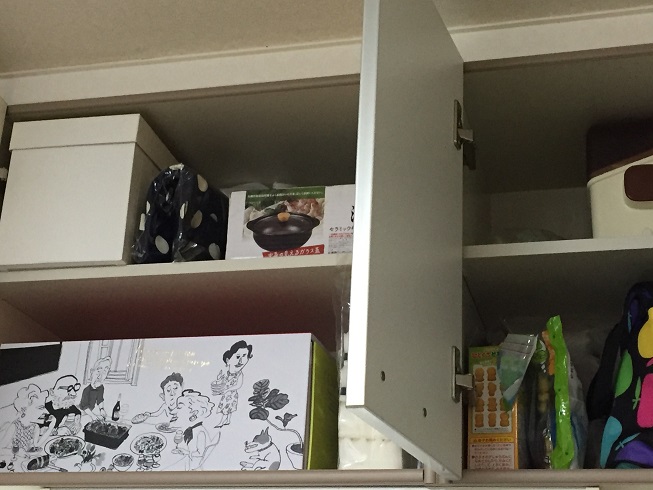 シンク上の収納(ホットプレートや子供用のお菓子など)