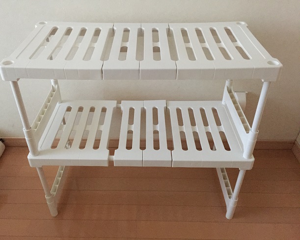 2つ重ねたニトリの押入れ整理棚