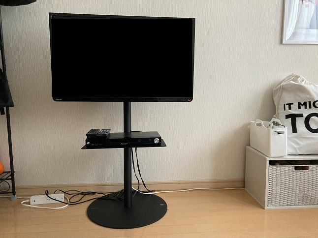 テレビスタンド黒塗り